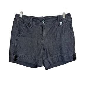 Sandro Women’s Shorts Pockets Black Cotton Size 8 Button Details Quiet Luxury